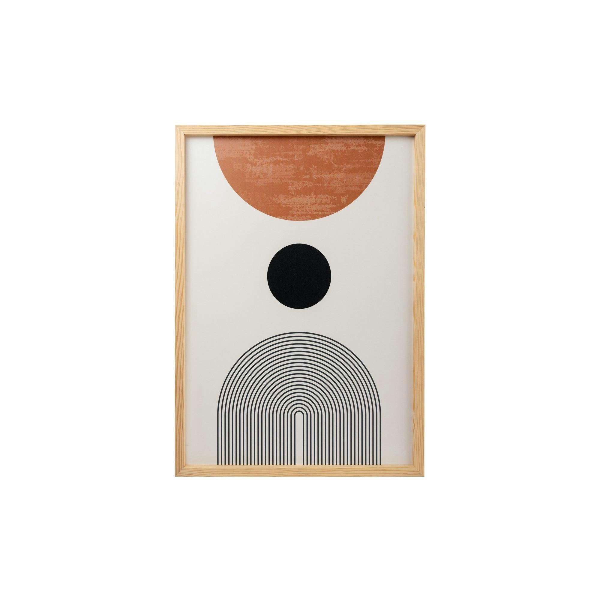 Tableau abstrait noir et brun – thème soleil (lot de 3) - 4