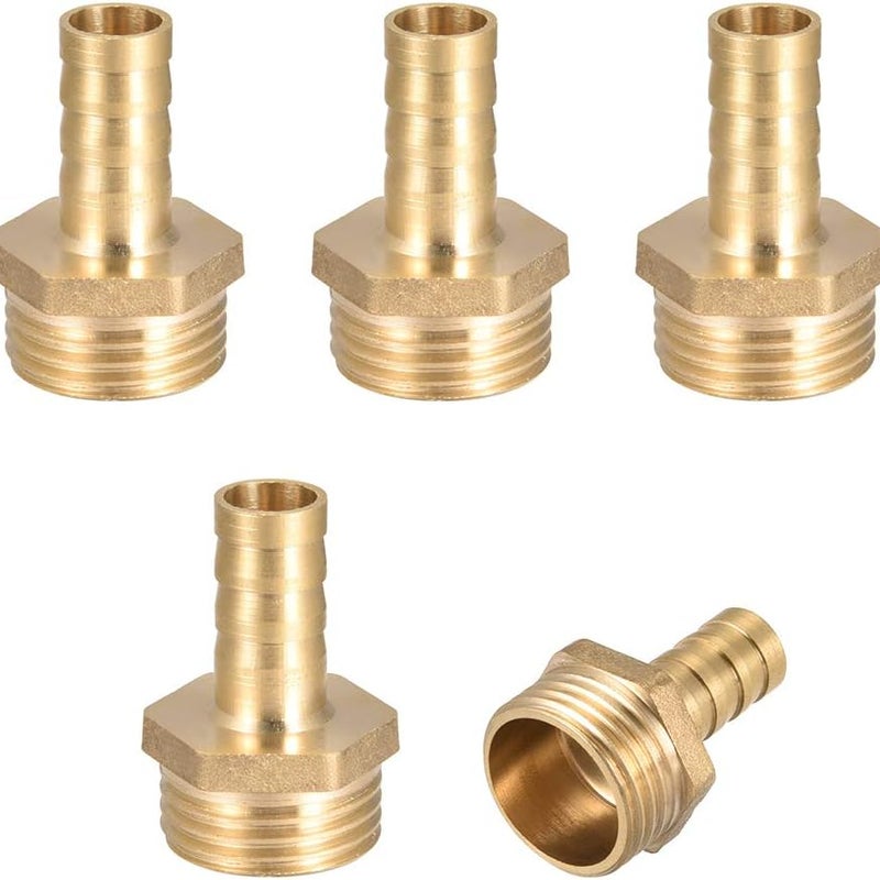 sztuk mosiężnych łączników do węży, adapter rurowy 10 mm x G1/2 męski