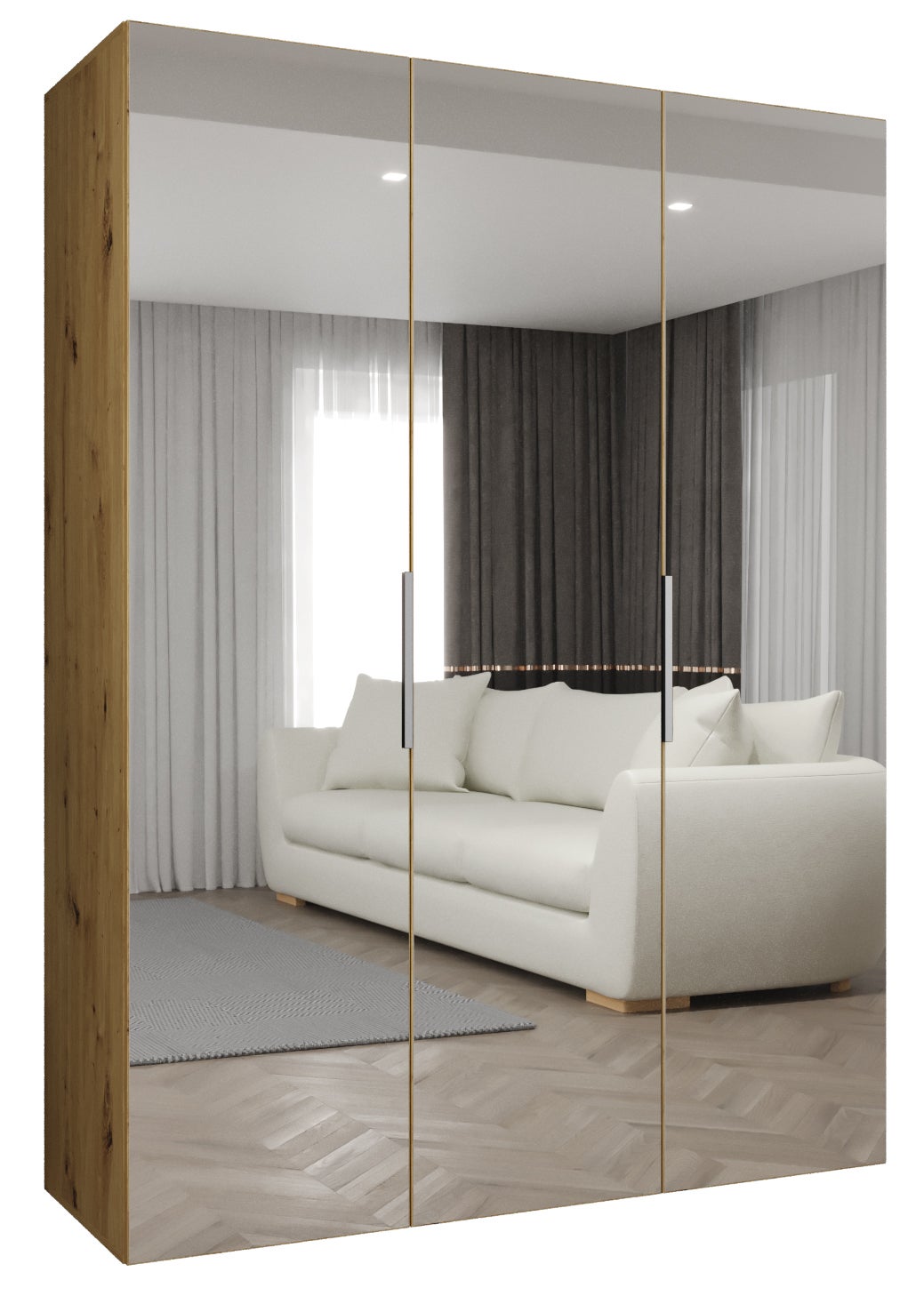 Szafa uchylna otwierana Marbella 3 150 x 52 x 202 cm artisan + u. kaszmir Abiks Meble