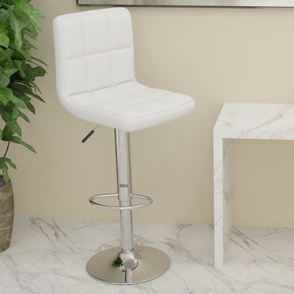 Vidaxl Taburete De Cocina Cuero Sintético Blanco , Leroy Merlin