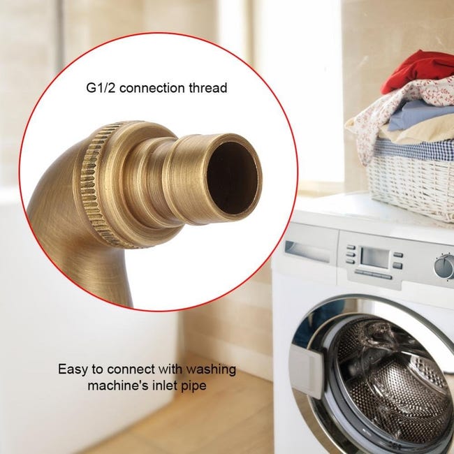 Rubinetto Lavatrice Stile Vintage In Bronzo Antico - Per Esterni, Giardino E Piscina - Foto 7