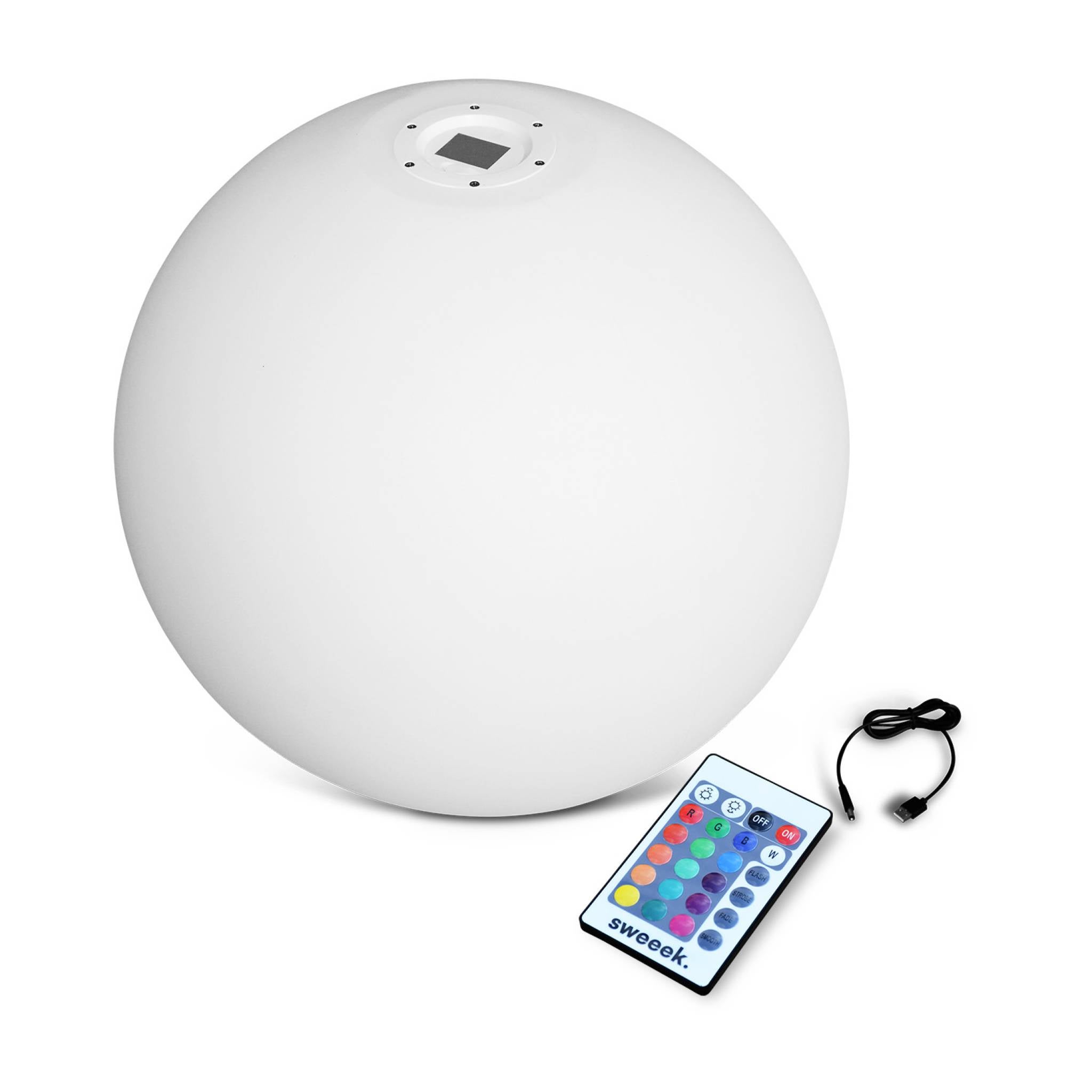 Boule LED 50cm - Sphère décorative lumineuse. 16 couleurs. Ø 50 cm - 4