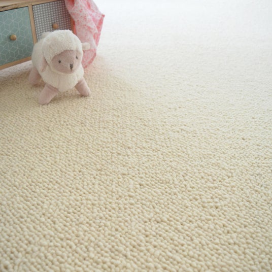 Moquette pure laine vierge bouclée - Latoon - Ecru - Rouleau de 4m x 5m - 3
