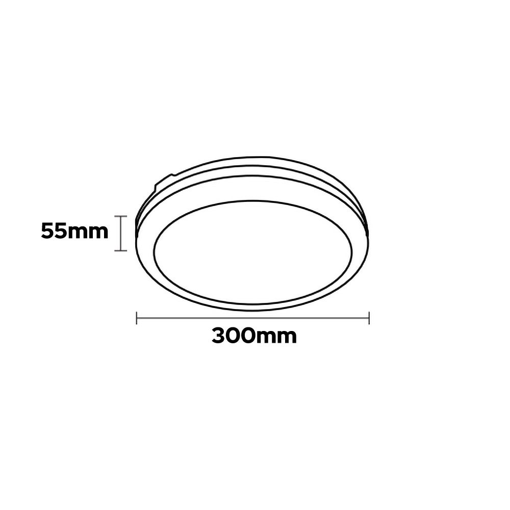 Plafon 30W 2700lm, 3CCT, IP65, okrągły, czarny, SCARLETT HOROZ - 7