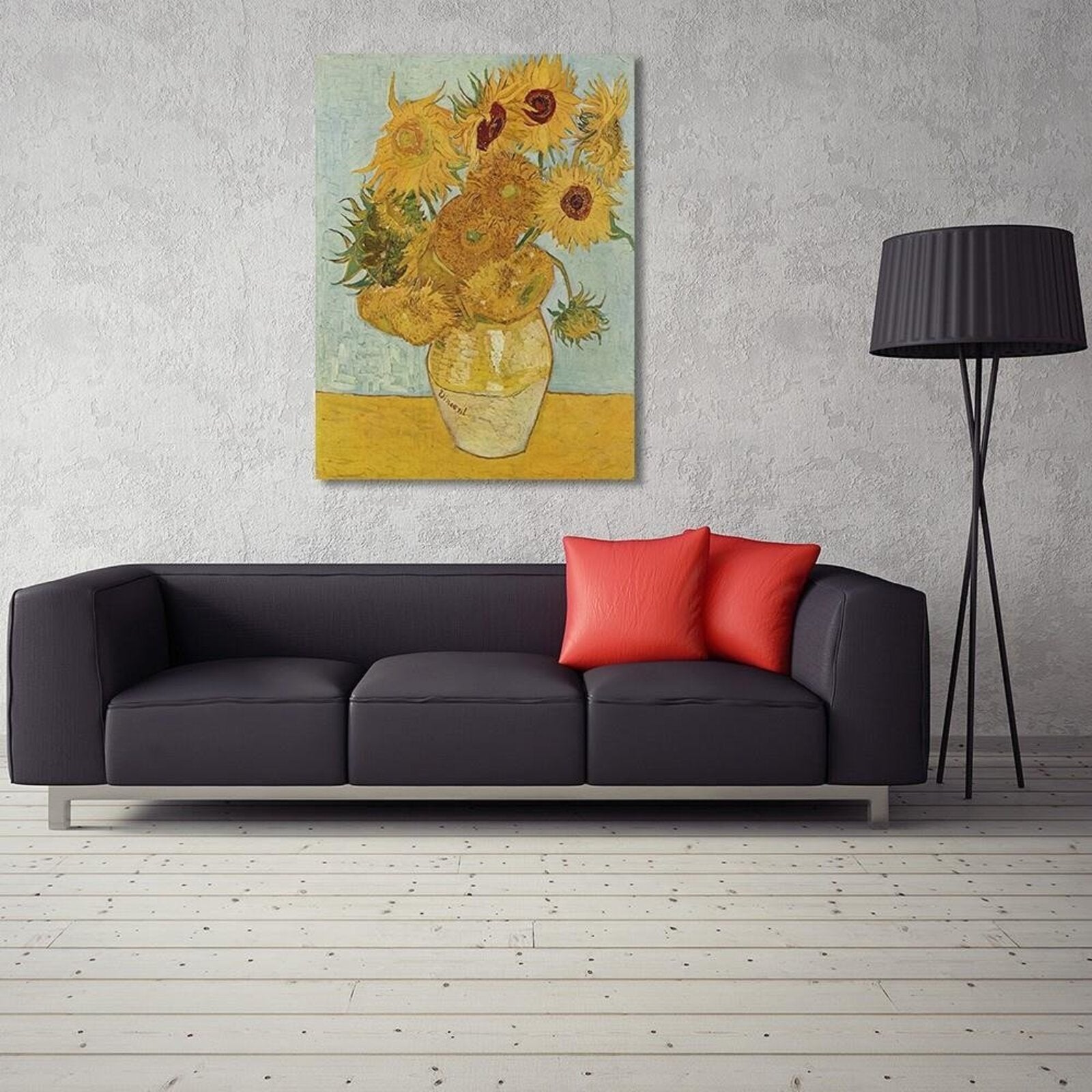 Tableau reproduction photo de v. Van gogh - tournesols - 40 x 60 cm - 3