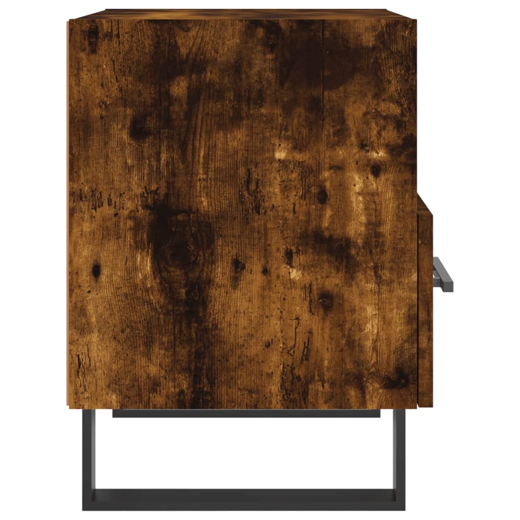 Maison Exclusive - Table de chevet chêne fumé 40x35x47,5 cm bois d’ingénierie - 5