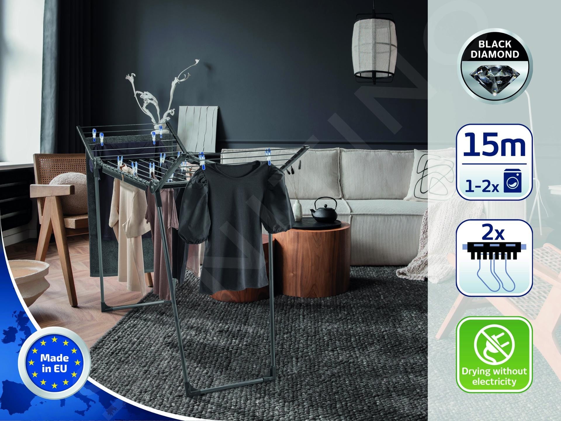 Corde à linge Leifheit Noir (1 Pièce) - 8