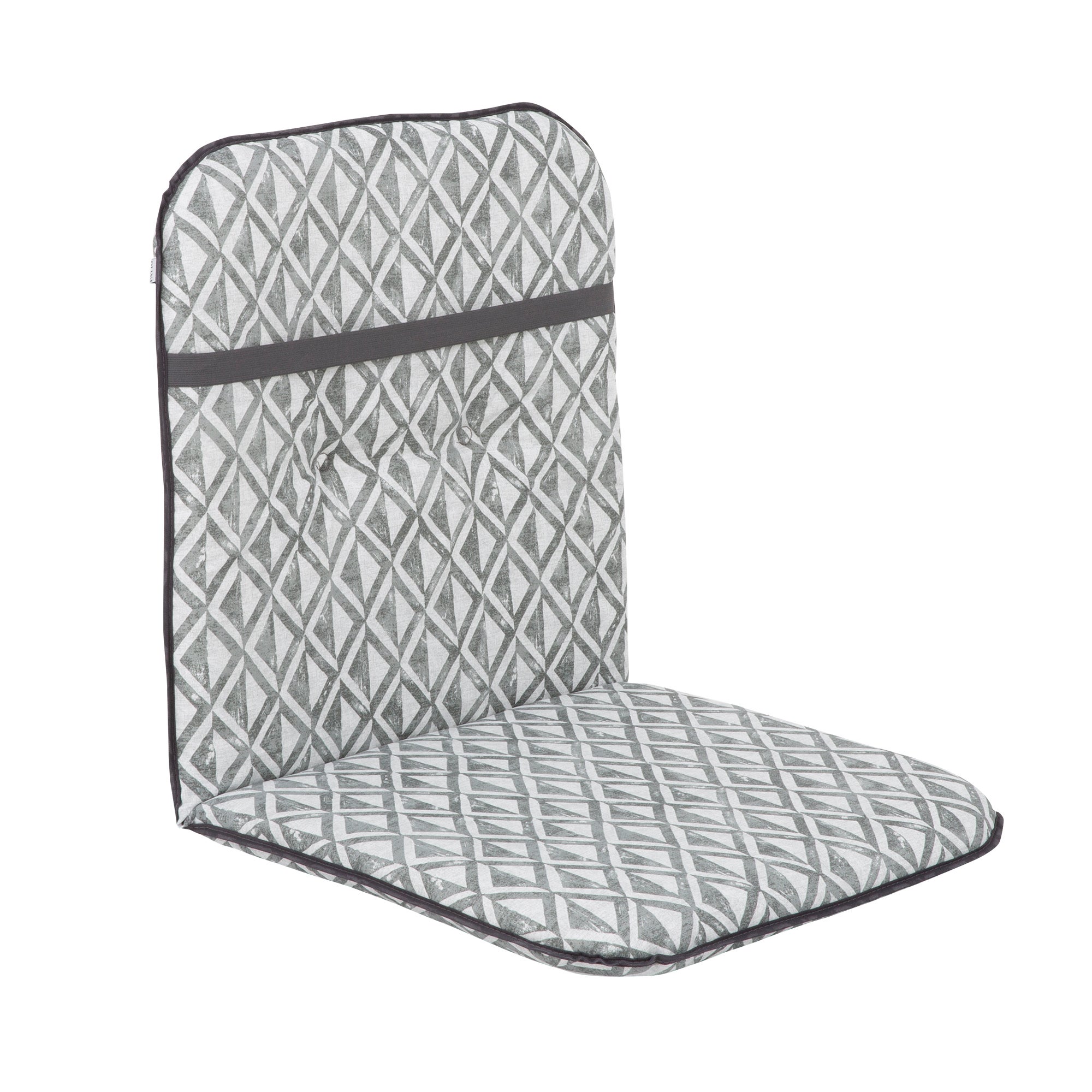 Poduszka na krzesło ogrodowe 100 x 50 cm Classic Niedrig geometryczny jasnoszary PATIO - 2