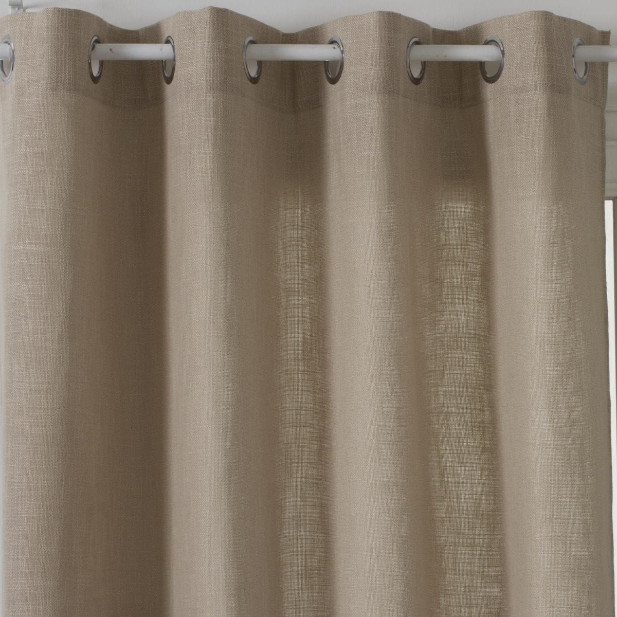 Modèle de rideaux ouverts à plis ondulés, gris