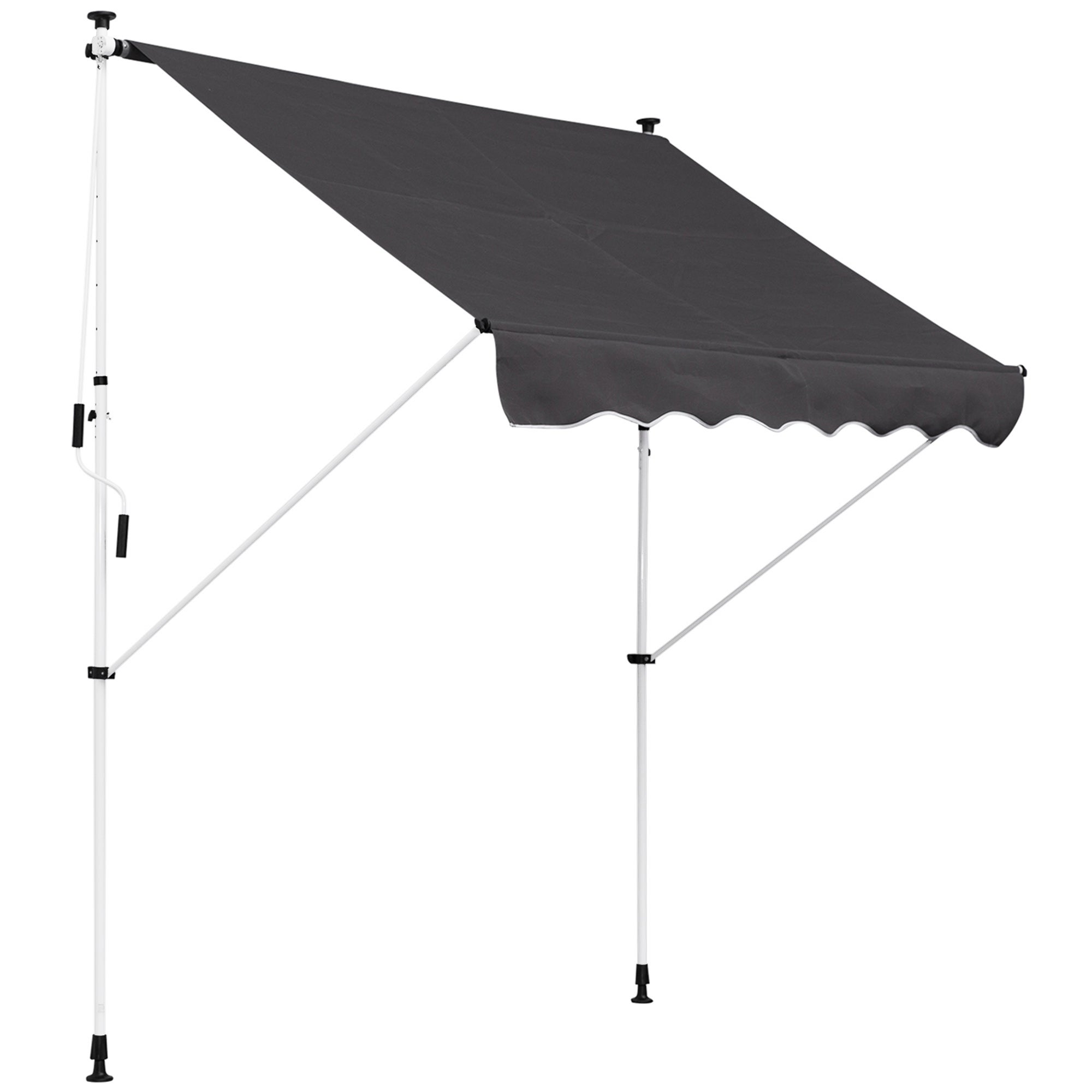 Toldo manual retráctil outsunny gris 200x150x280 cm