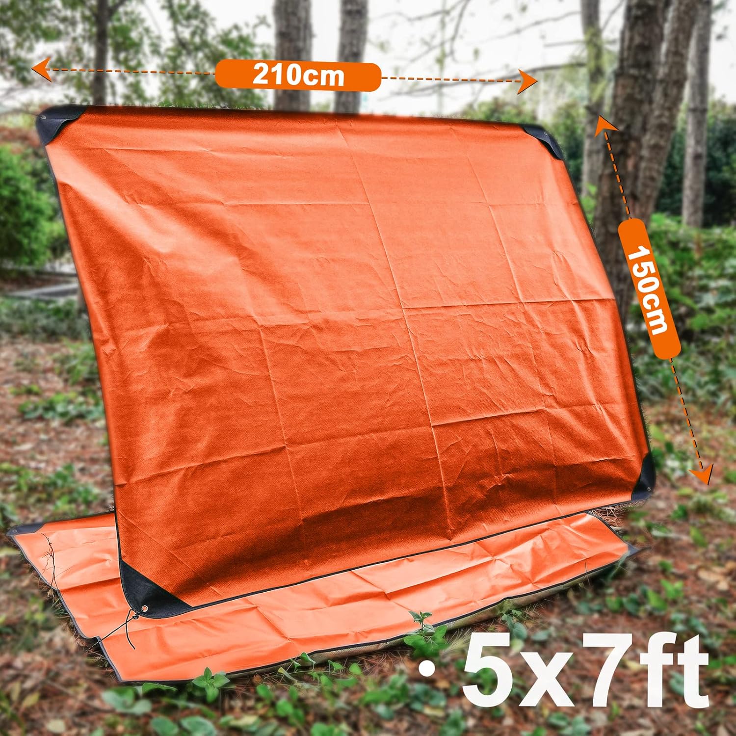 Couverture De Survie Réutilisable Lourde E EASTSTORM 150x210cm - Bâche Protection Extérieur Camping Urgence