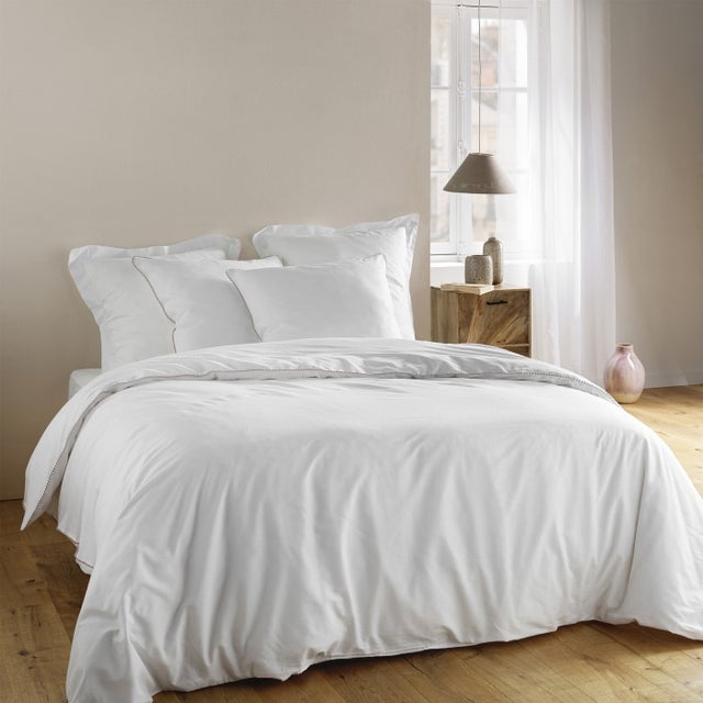 Housse de couette 240 x 220 cm coton 57 fils + 2 taies Noemie