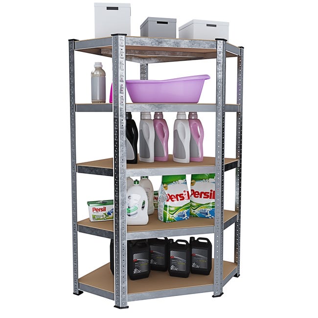 Shelfplaza® 180x60x30cm HOME Scaffale Angolare Metallo Carichi Pesanti - Foto 8