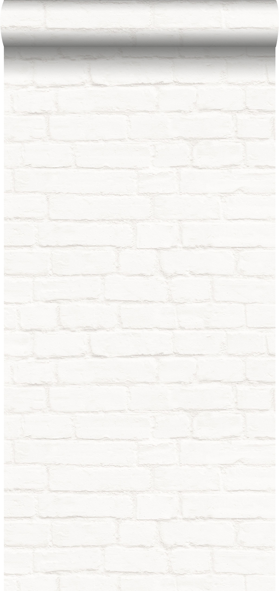 Papel pintado pared de ladrillos blanquecino - 53 cm x 10,05 m - estahome