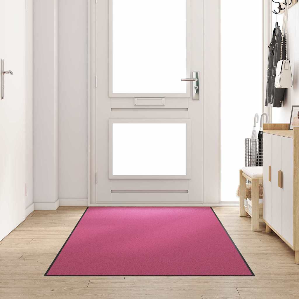 Dywanik wejściowy Różowy i czarny 120 x 300 cm 100% poliamid vidaXL