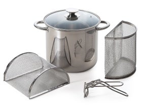 Royal Norfolk Cuocipasta 20cm In Acciaio Inox Con Coperchio E Cestello - Adatto A Tutti I Piani Cottura