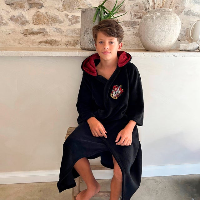 Robe de chambre brodée à capuche, HARRY POTTER SCHOOL