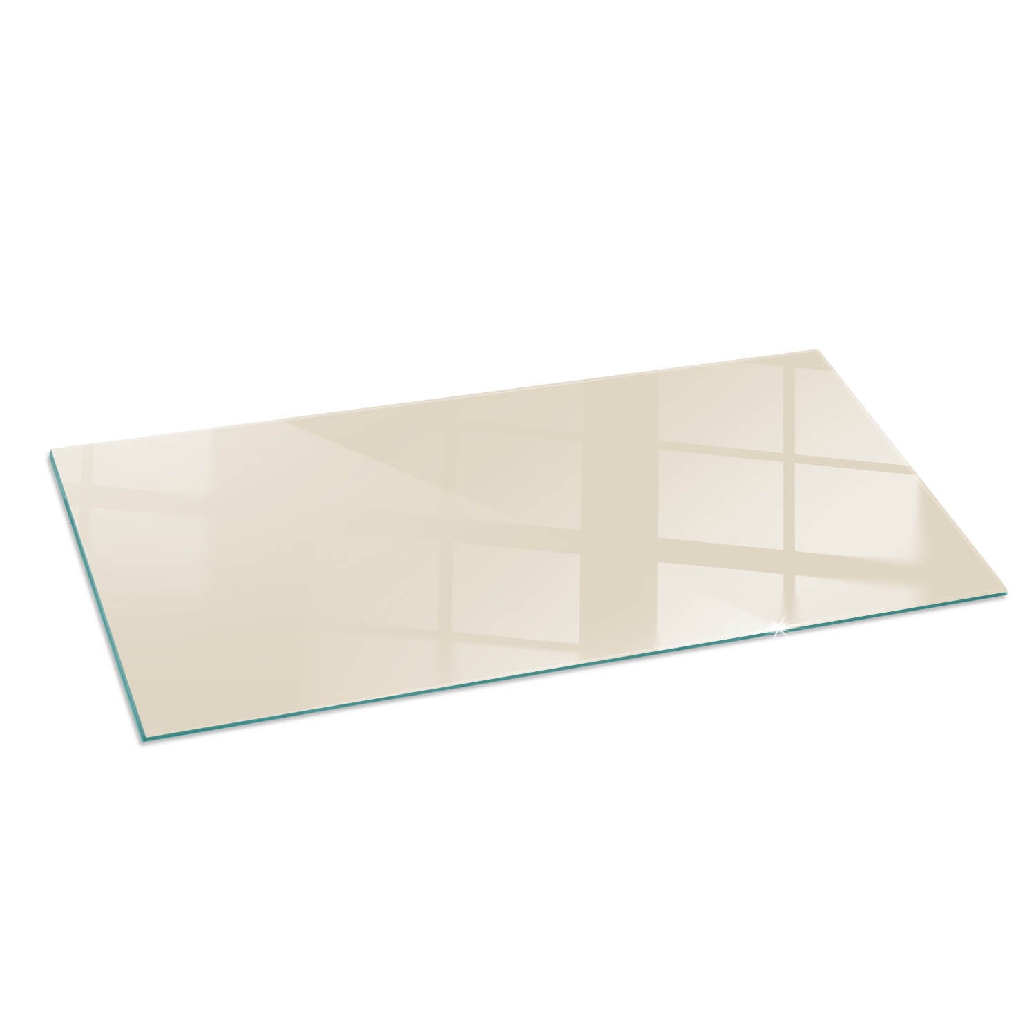 Szkło hartowane na podłogę pod kominek - 125x50 cm - Kolor Beżowy - TULUP
