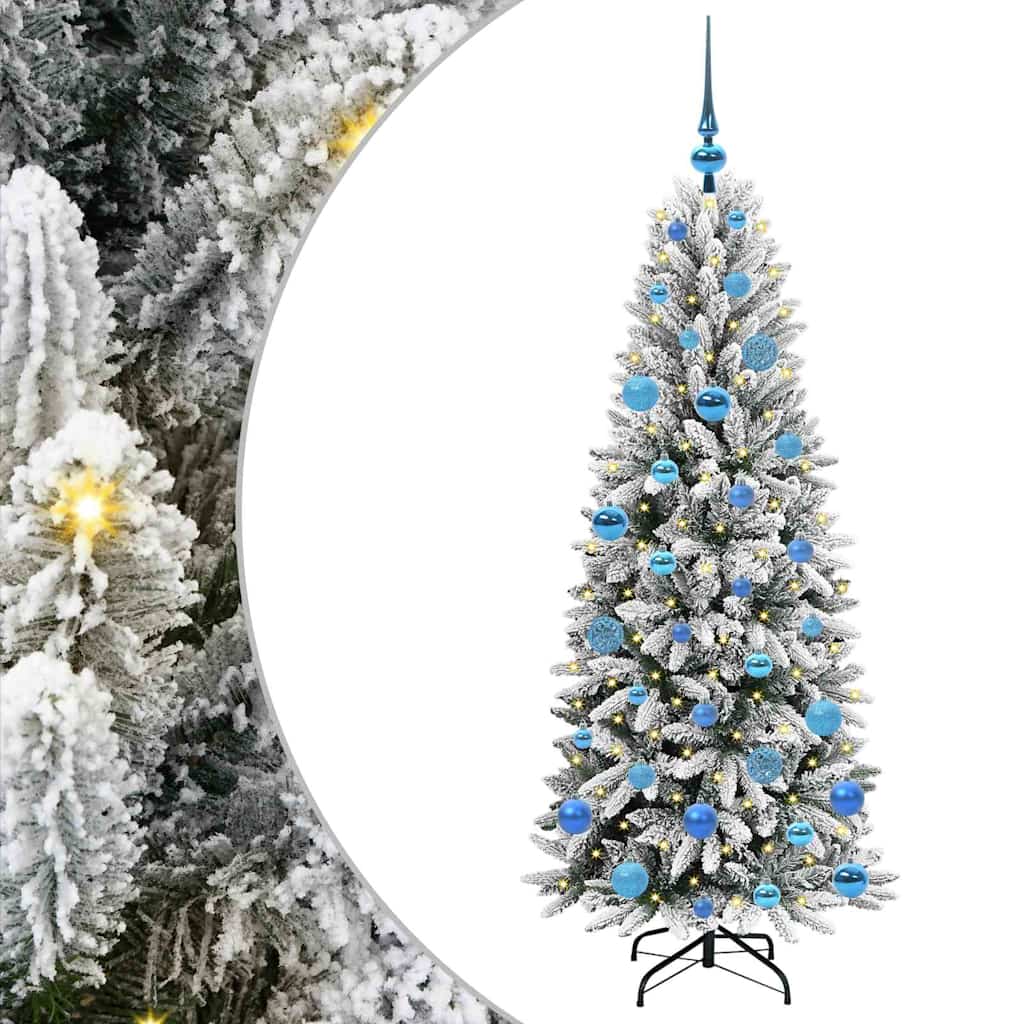 Sztuczna choinka Biały 63 x 63 x 150 cm PVC, Plastik, Stal i PE