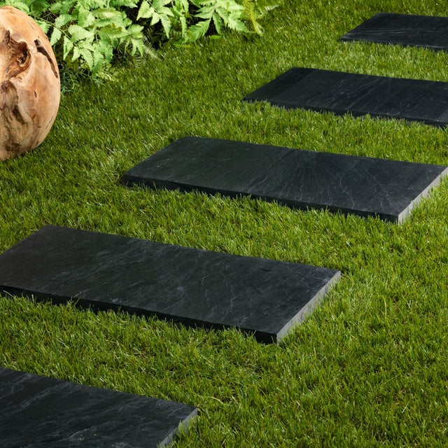Pas japonais Rectangle Ardoise Noire 50x25x2-3 cm (à l'unité) - RO'MA NATURE