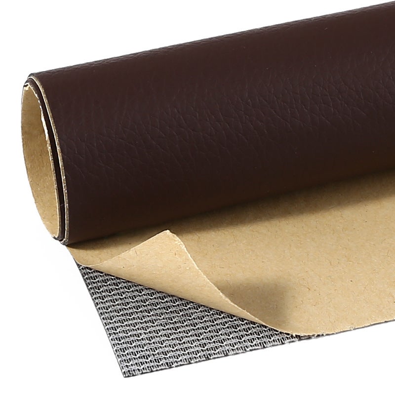Simili Cuir Autocollant 10x160cm - Patch Réparation Canapé Siège Voiture - Gris