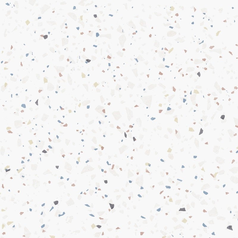 Crédence de salle de bain en Aluminium style terrazzo blanc 140x30 cm (en 2 bandeaux) - Bianco Terrazzo - 2