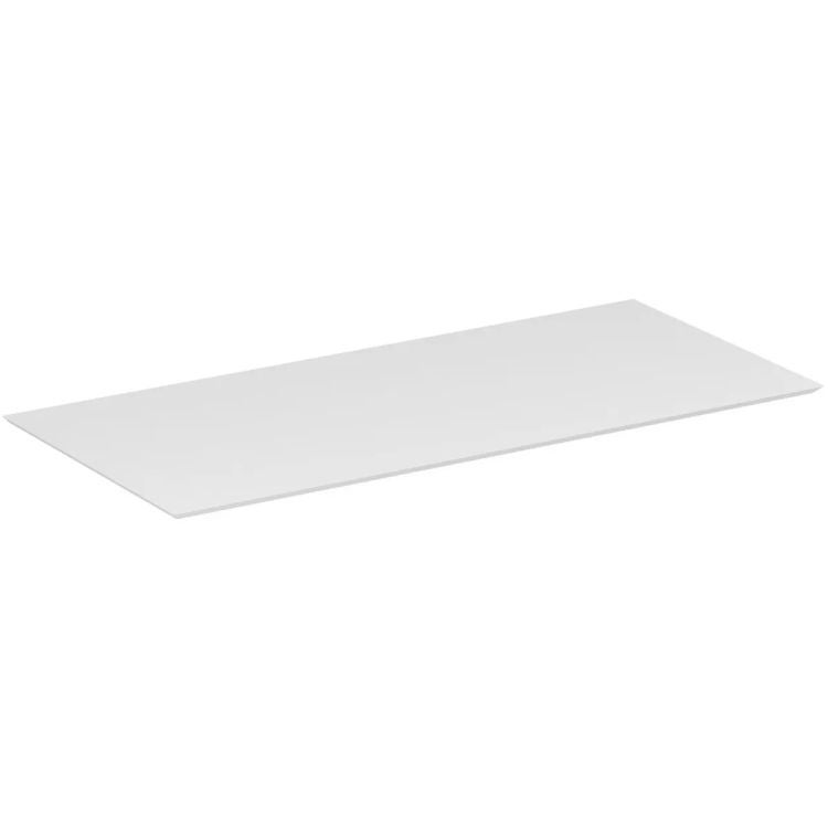 Blat łazienkowy kompaktowy 130 cm biały struktura kamienia