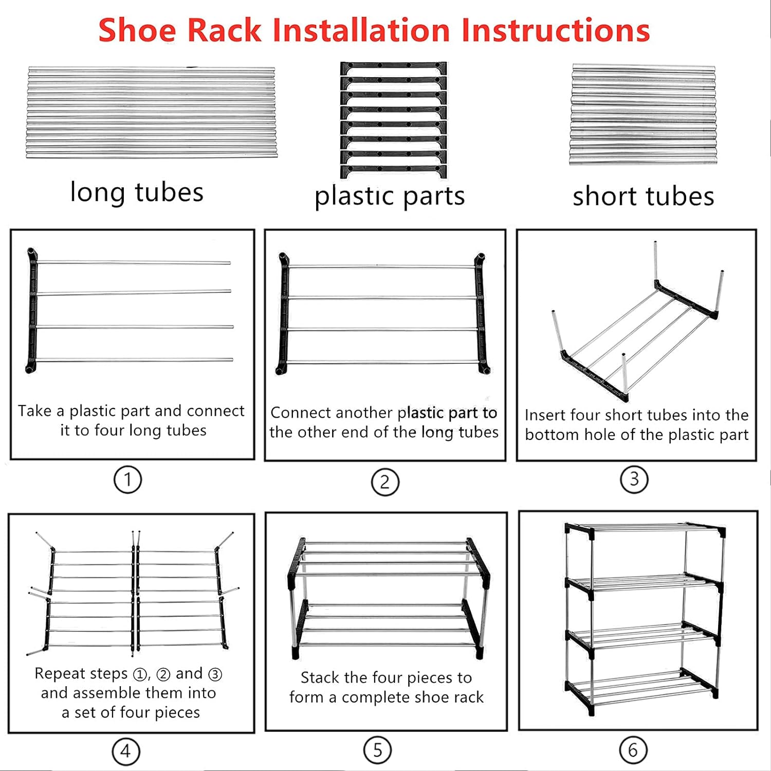 Petite étagère à chaussures empilable à 3 niveaux, organisateur de rangement léger pour étagère à chaussures pour entrée, couloir et placard - 3