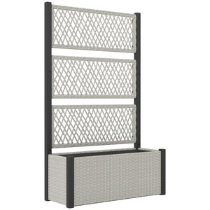 Vassoio Per Fioriera Aiuola Rialzata Piante Fiori Terrazza Giardino Giardino 100 X 100 X 25 Cm Acciaio Nero 02 0039266