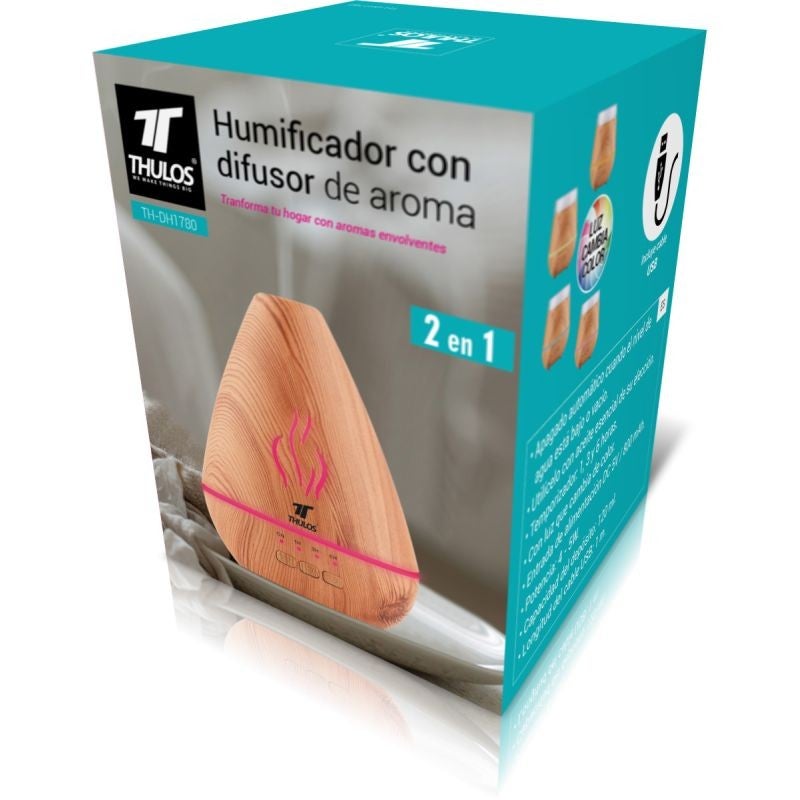 Humidificador con Difusor de Aroma Recargable por USB y Control Remoto - 2
