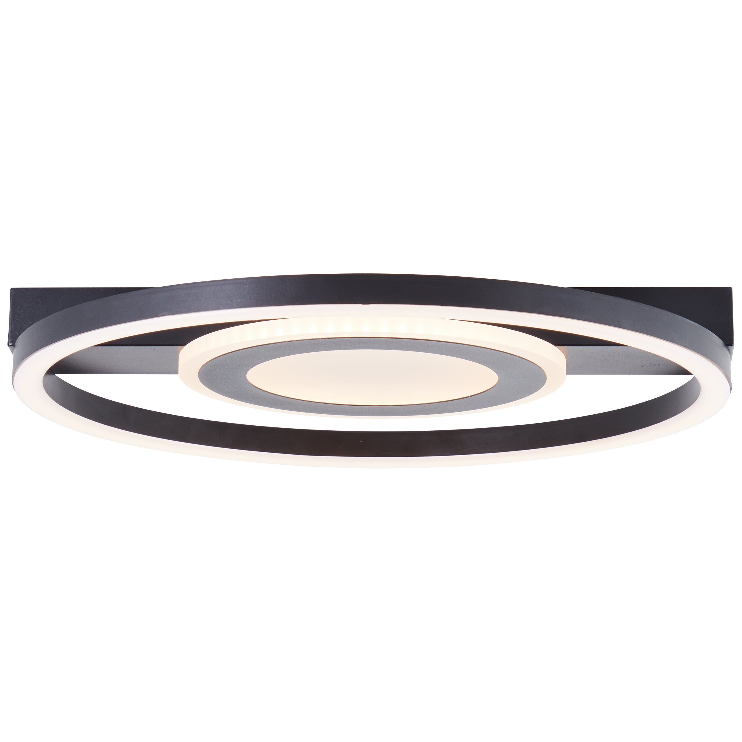 BRE-Light Lampa sufitowa LED Maureen 37x37cm czarna Metal, tworzywo sztuczne Zintegrowana dioda LED 22 W (strumień świetlny: 2900 lm, barwa światła: 3 - 3