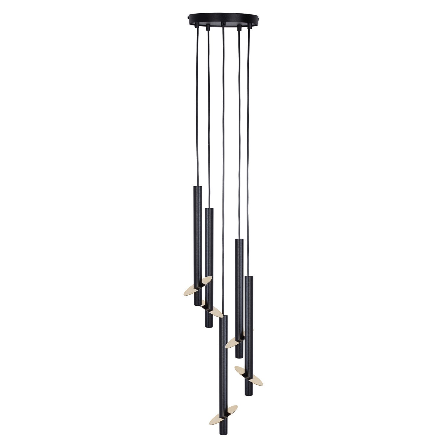 Lampa wisząca Sopel Ring czarno-złota 5xG9x3W ring wym: 130 x 26 x 26 cm metal SIGMA