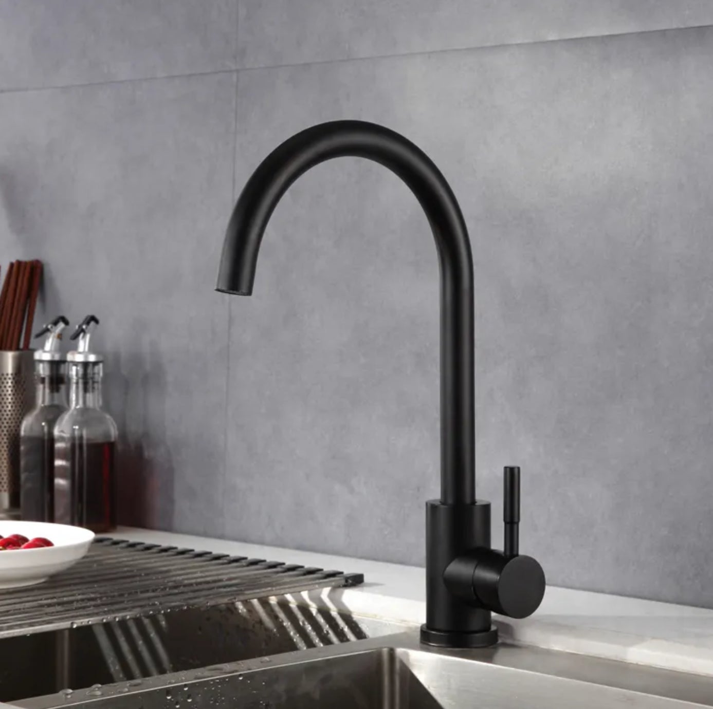 KF811B RUBINETTO CUCINA IN OTTONE NERO COLLEZIONE CÉPHISE - 4