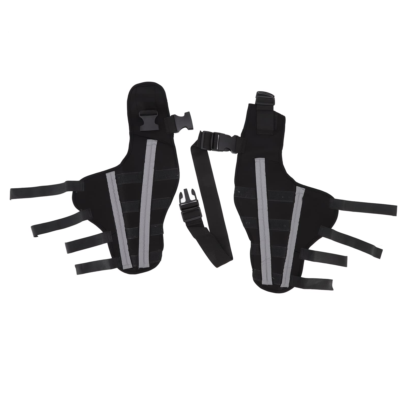 Rodillera para perros, duradera, ajustable, de neopreno, doble soporte para patas traseras para perros, cómoda - 6