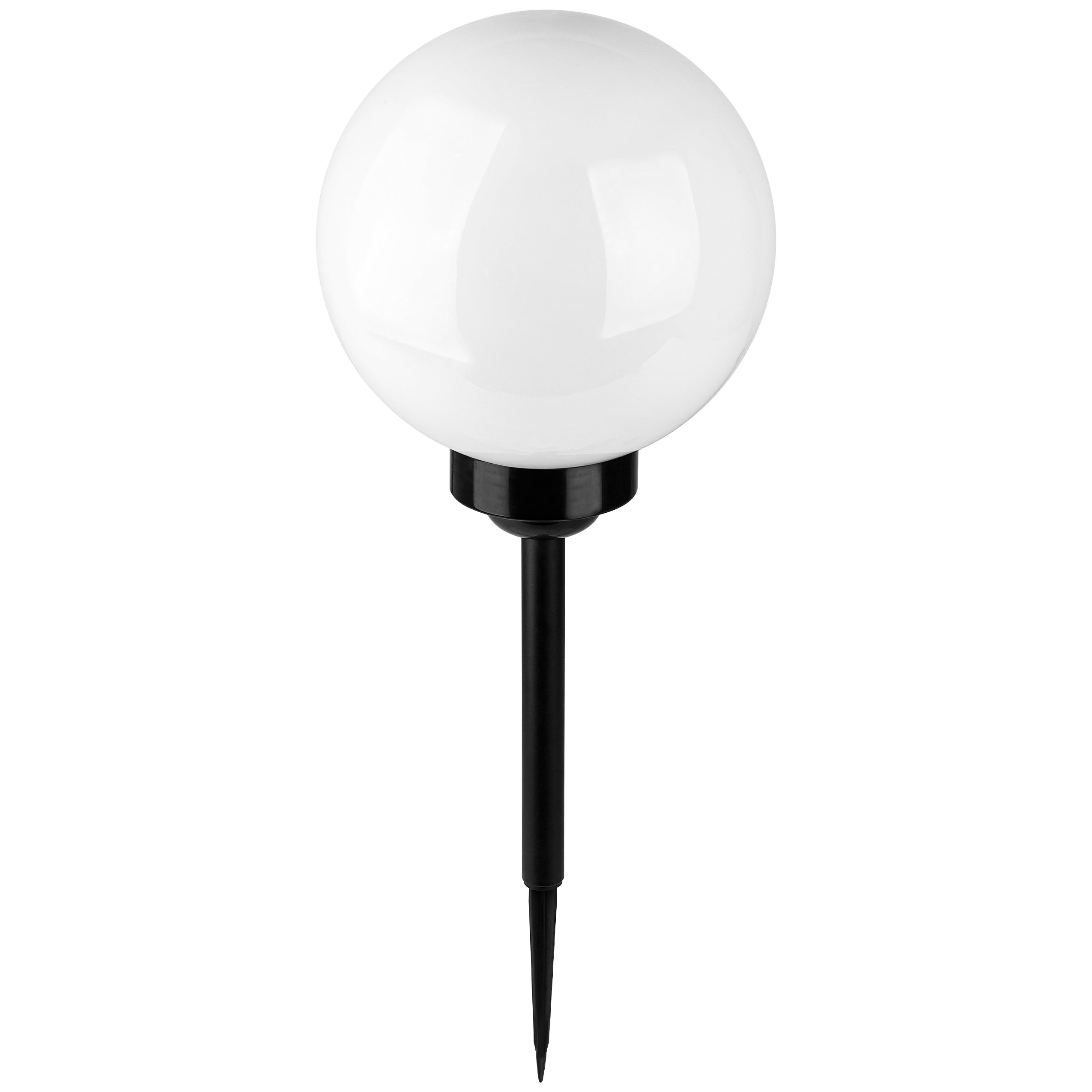 Lampa ogrodowa solarna LED kula 25cm 6500K zimna biel wbijana IP44 MasterLED