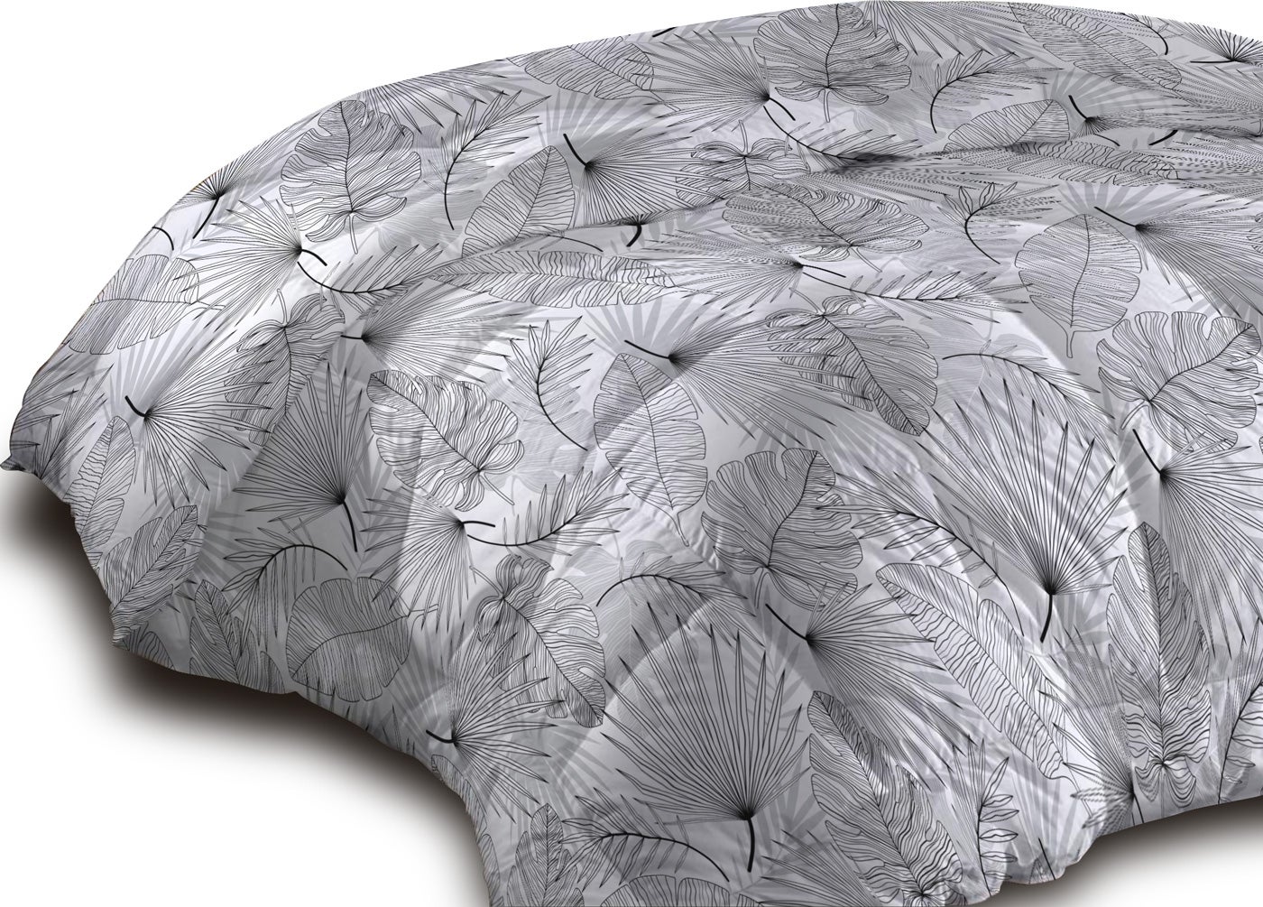 Couette microfibre 220x240 - Imprimée double-face - 550 grs/m2 - Olinda gris - 5