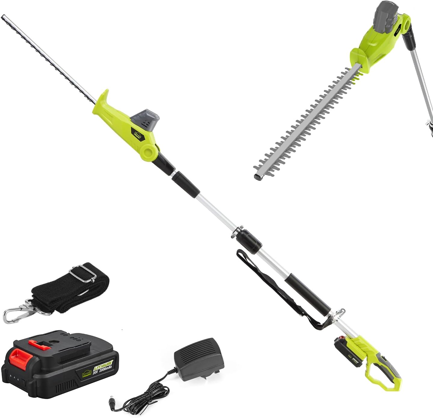 TailleHaie Télescopique Sans Fil 20V Lame 45cm, Capacité 16mm, Pôle — free download