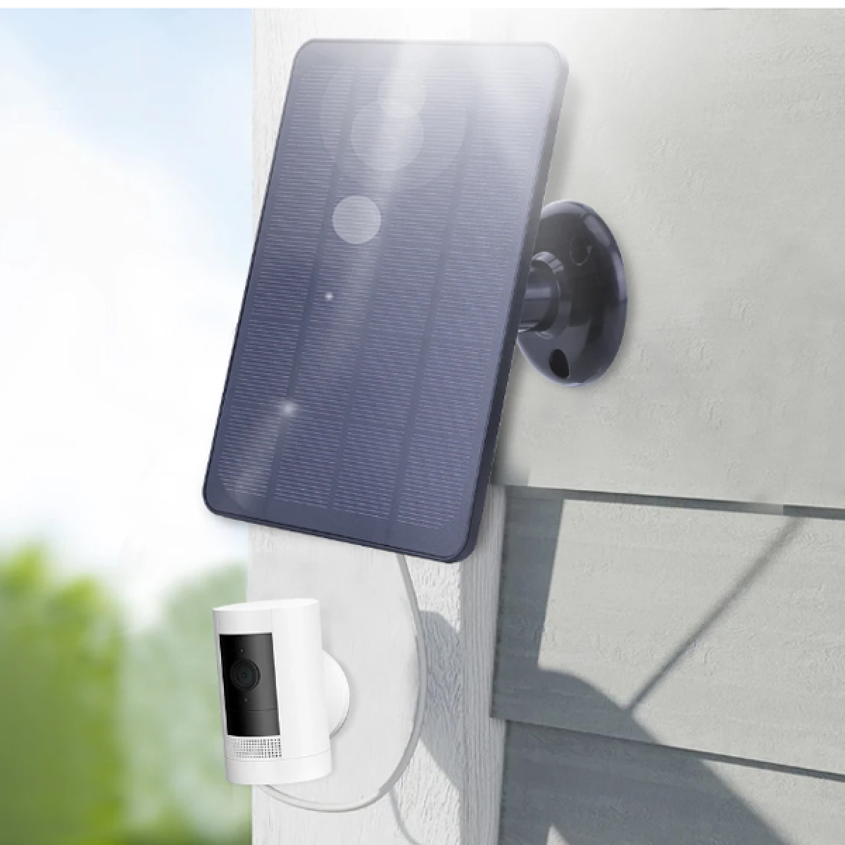 2 estações de carregamento para campismo exterior com cabo de carregamento de 3 m, Micro USB + Tipo-C, carregador solar de parede e placa extensora - 3
