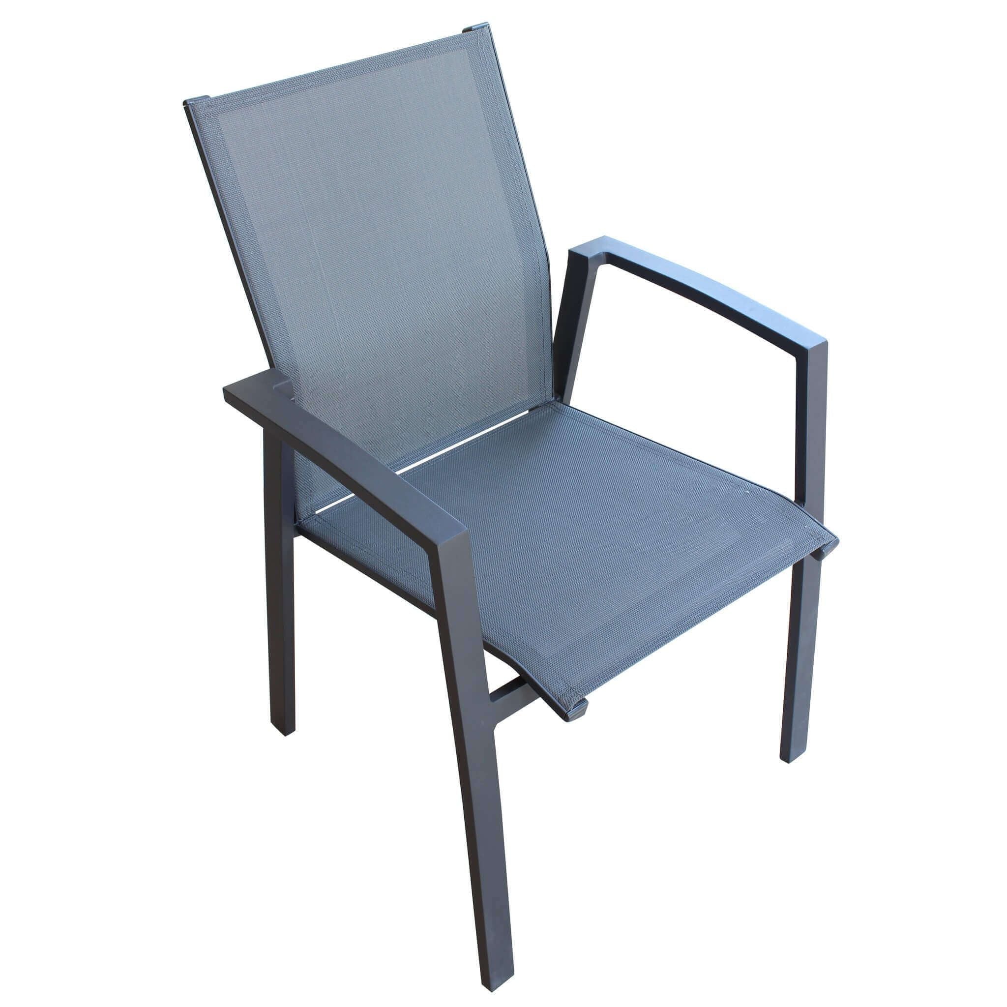 Fauteuil Jardin Etienne Anthracite – Acier Revêtu Poudre Mat, Design Moderne Et Robuste