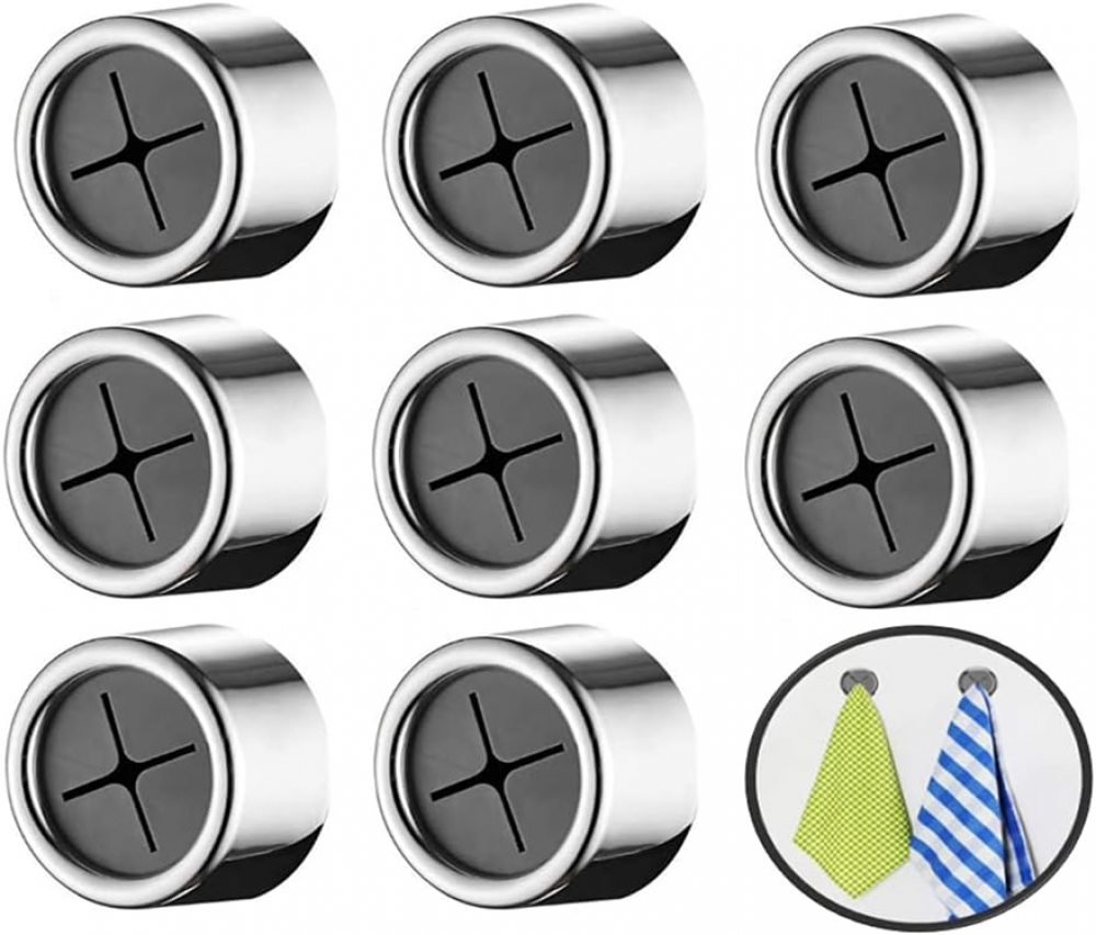 8 sztuk samoprzylepny wieszak na ręczniki, uchwyt na ręczniki kuchenne, samoprzylepny wieszak na ręczniki, okrągły samoprzylepny uchwyt na haczyk