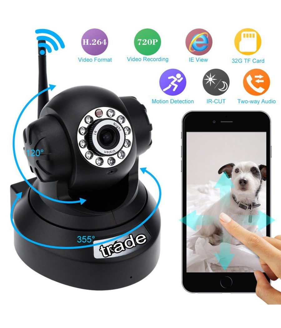 Telecamera Wi-Fi Interna HiKam S5 | Sorveglianza Casa, Animali, Bambini | Video HD, Audio Bidirezionale, Rilevamento Movimento, Visione Notturna