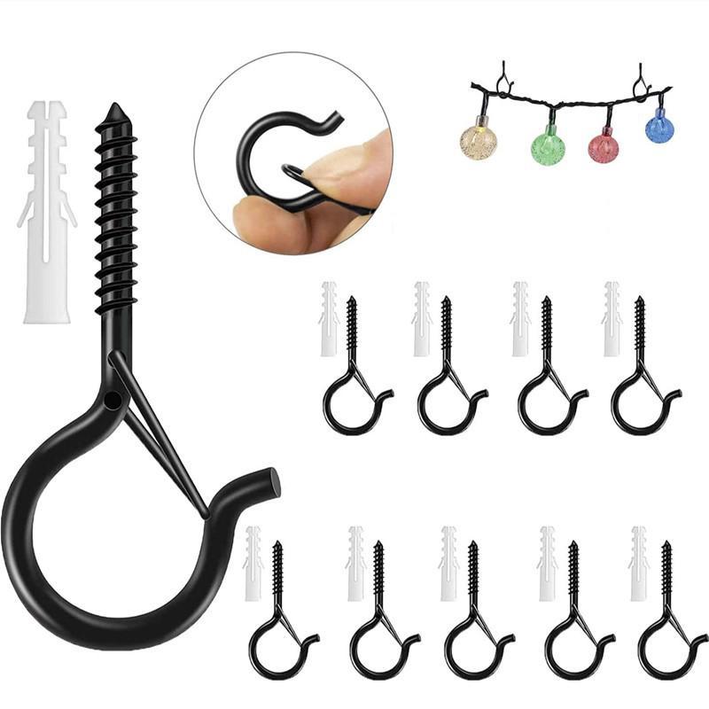 Lot de 12 cintres de guirlande de Noël en silicone durable pour cheminée - Crochets pratiques pour porte d'entrée, escalier, cheminée, fournitures de fête (vert