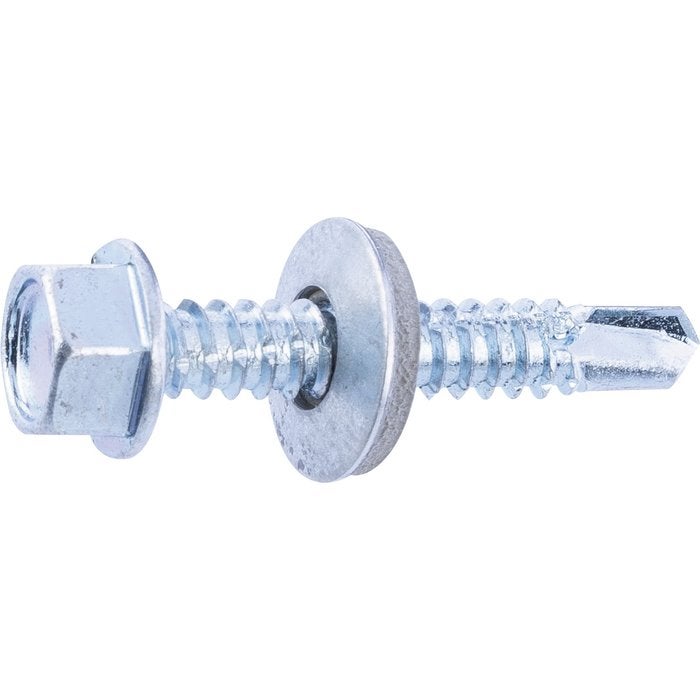 Vis Toiture EAGLE 1 – #10, Tête Hexagonale 1/4″, Pointe Auto-perceuse, Acier