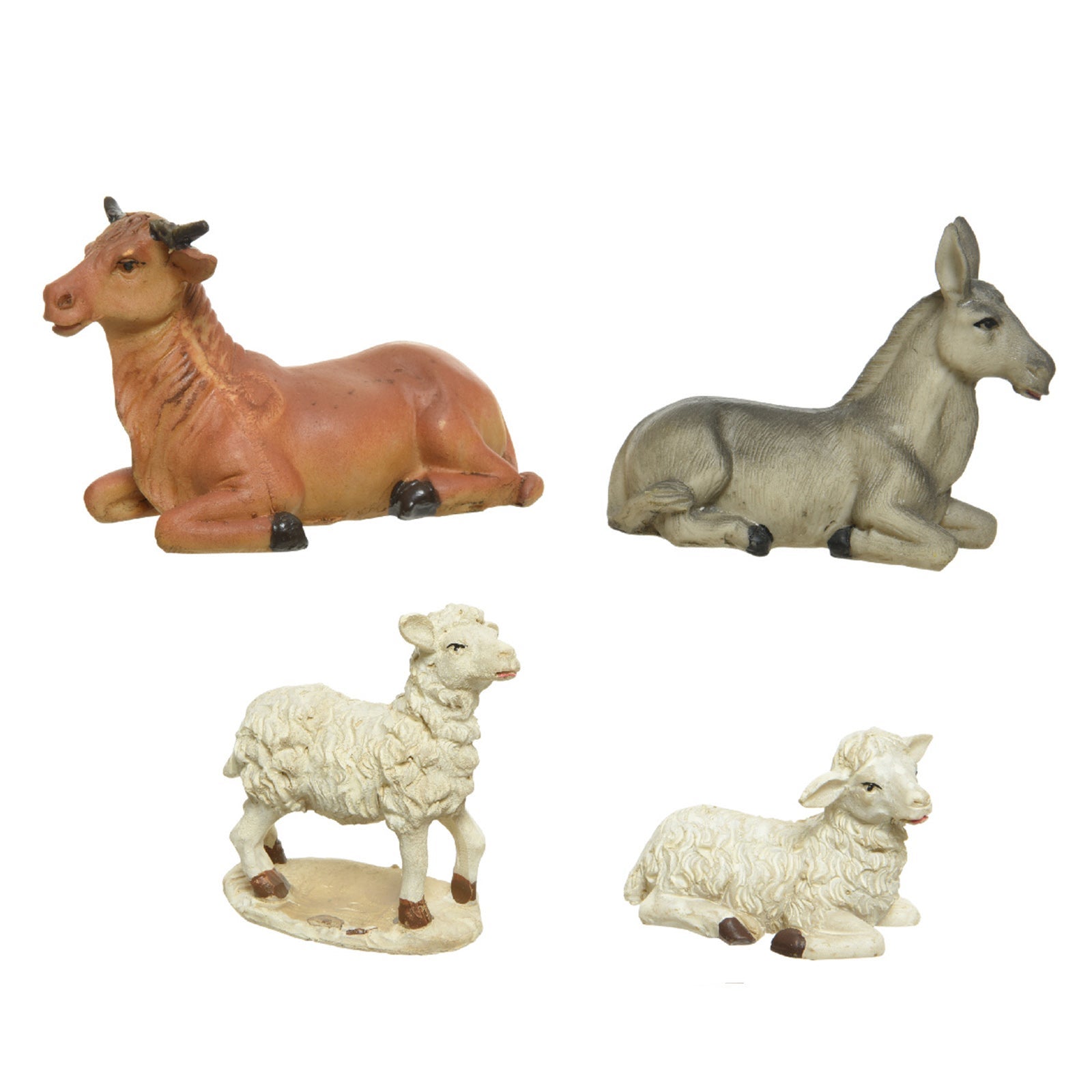 Figurines Animaux De La Nativité – Lot De 4, 7 Cm, Pour Crèche De Noël