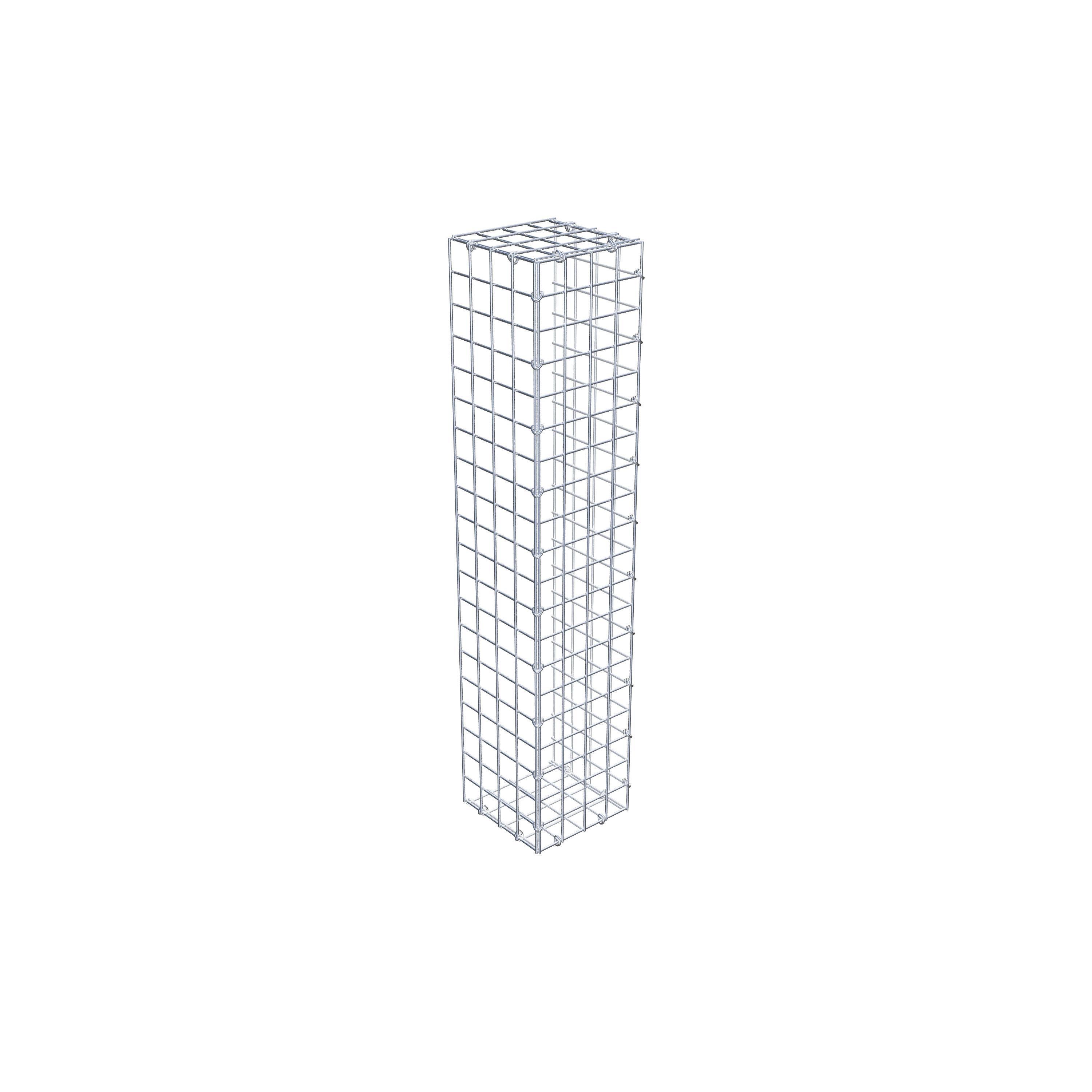 Gavión para alargar en acero galvanizado 100x20x20cm (LxAxP), malla 5 x 5cm, Anillo en C, sin rejilla frontal - 3