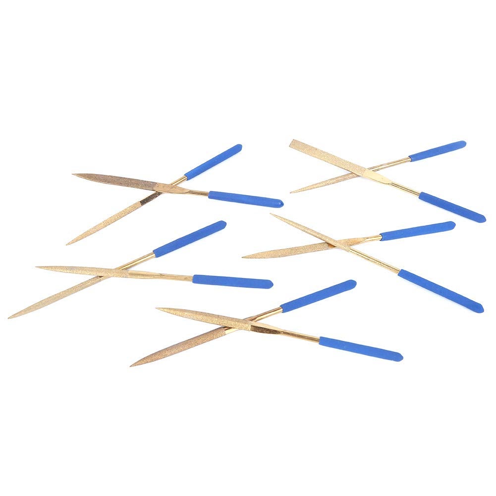 Lot De 10 Limes Diamantées 140 Mm - Pour Métal, Bois, Pierre, Plastique - Revêtement Titane, Formes Variées