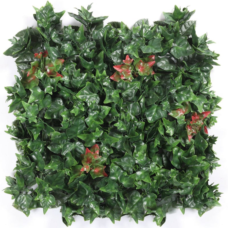 Sztuczny żywopłot 50 cm x 50 cm, ochrona i prywatność dla ogrodu, tło ścienne z syntetycznej trawy, ochrona UV (1 sztuka)