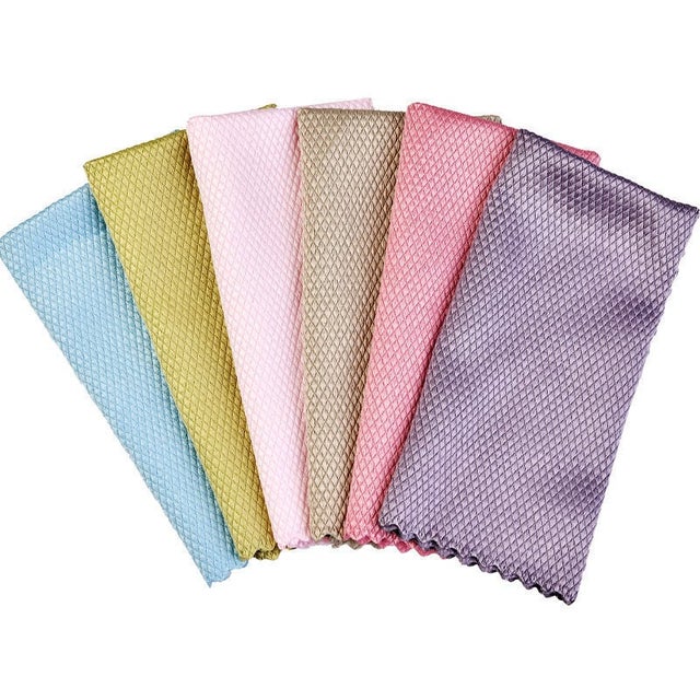 (Color aleatorio) Paño de limpieza de microfibra 10 piezas, paño de limpieza en forma de escamas de pez 40x30 cm, reutilizable