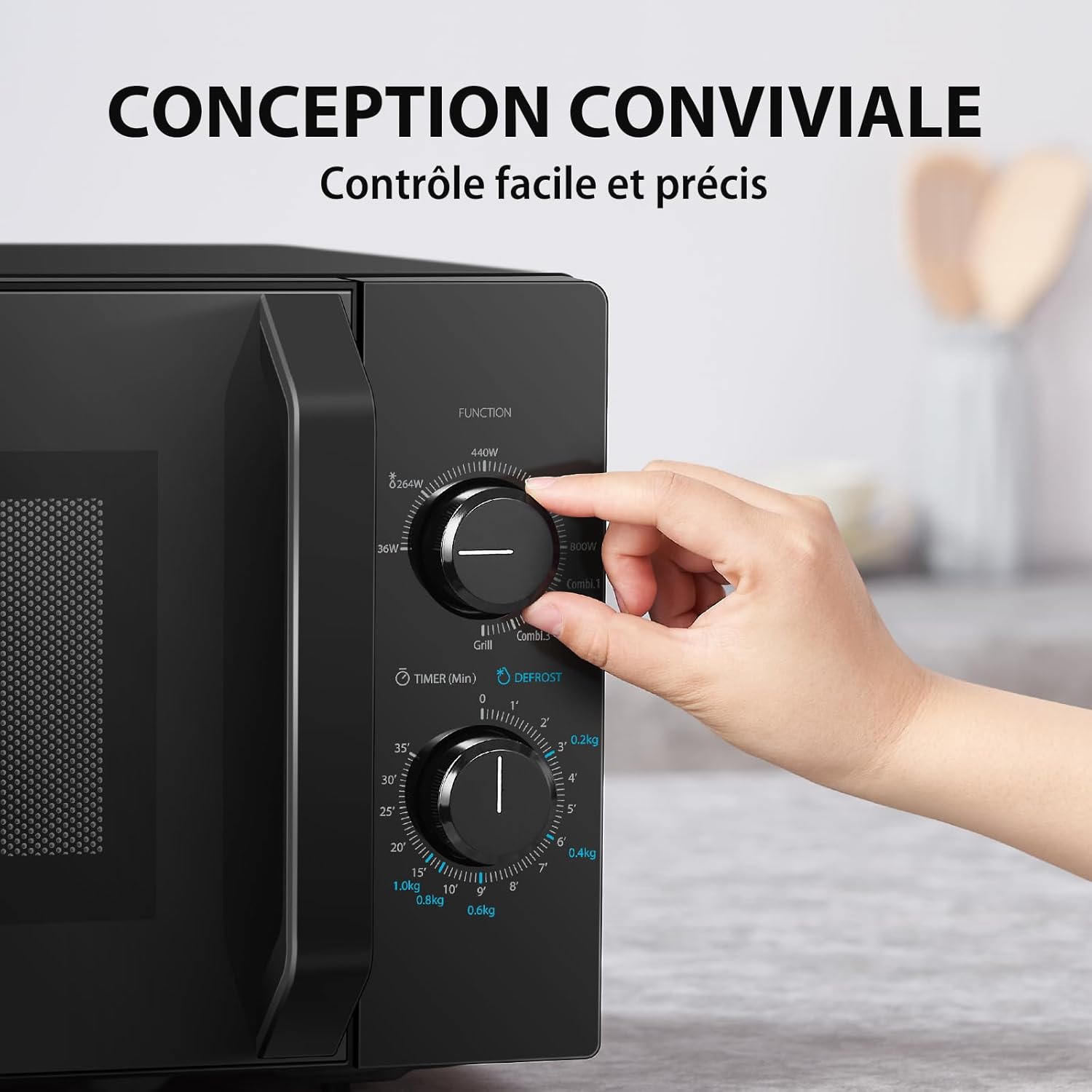 Micro-ondes grill pose libre - TOSHIBA - MW2-AG23P(BK) - Noir - 23L - 900W - Grill 1050W - Digital - 9