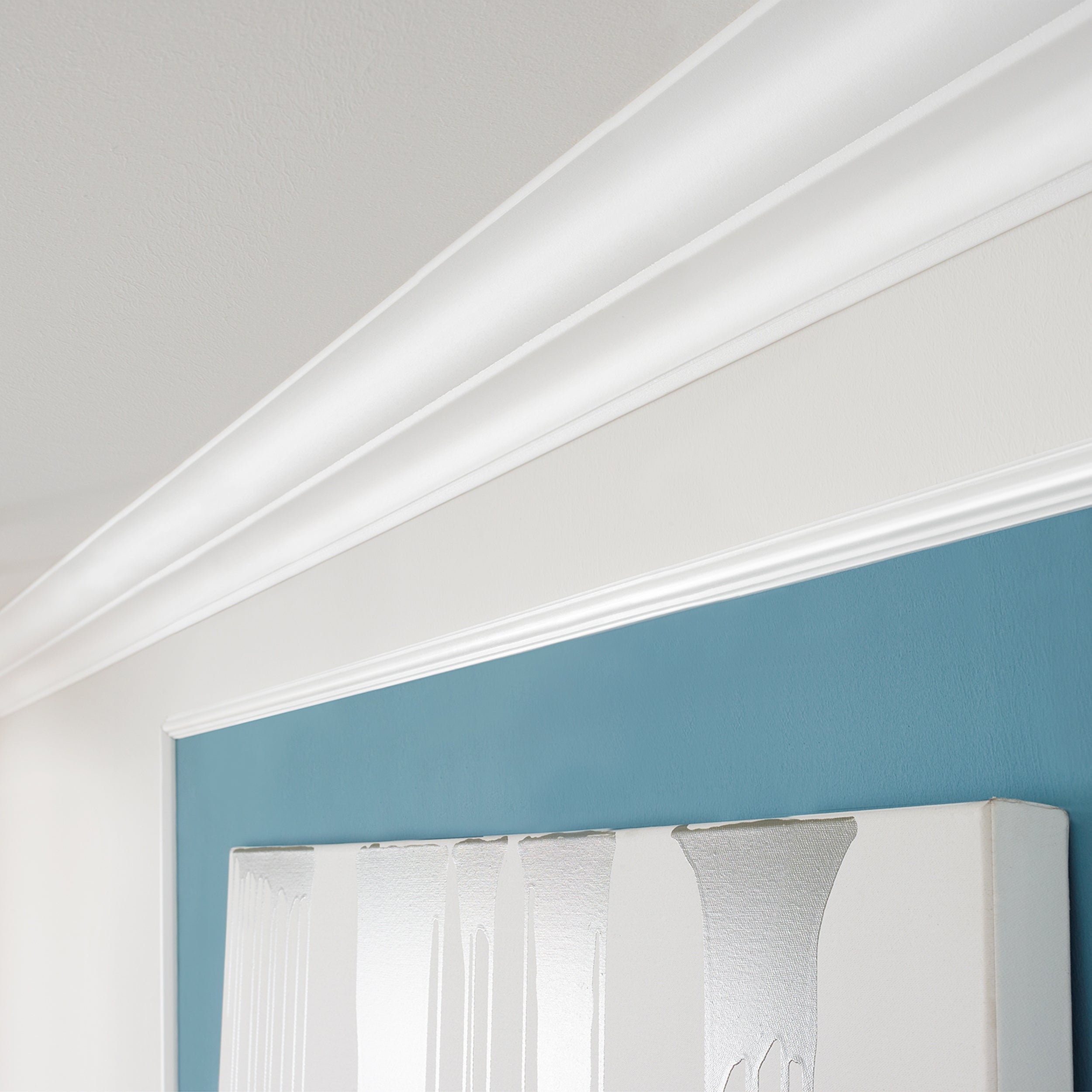 DECOSA Moulure S50 (Sophie) - polystyrène - blanc - 40 x 45 mm - longueur 2 m - 5 pièces (=10 m) - 5